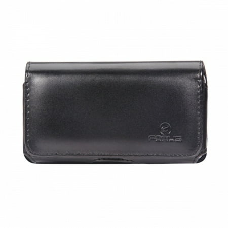 Google Nexus 7 Phone Case Black Leather Side Case Cover Protective Pouch Swivel Belt Clip Loops R7R Compatible With Alcatel 7 - ASUS ZenFone 5Q - Huawei Google Nexus 6P - LG V20 V50 ThinQ 5G, Stylo 4 Plus ()
