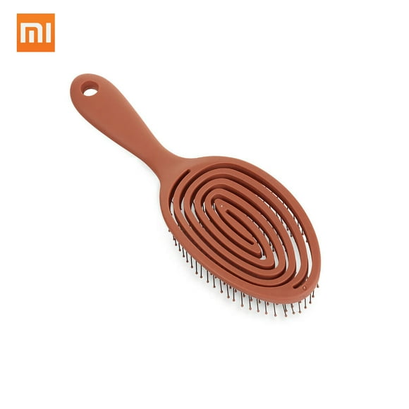 Peigne de Massage Élastique Relaxant Brosse à Cheveux Portable Brosse de Massage - Brosses Statiques Peignes de Tête Rouge