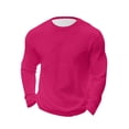 thumbnail image 2 of DPTALR Men's Solid Color Loose Casual Fitness Sports Top Home Wear T-Shirt,Hot Pink,Big and Tall Men XXXL, 2 of 5