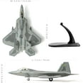 thumbnail image 2 of NUOTIE F-22 Raptor 1/100 Scale Diecast Metal Fighter Jet Model Stealth Combat Airplane Air Force Aircraft Alloy Model with Stand for Adult Military Collections or Gift (FF 03049), 2 of 6