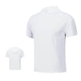 thumbnail image 4 of FRSASU Men's Short Sleeve Hoodie Gym Shirts Lightweight Quick-Dry Athletic Pullover Hooded Workout Fitness Tee White, 4 of 7