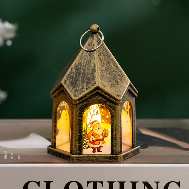 Luces LED portátiles navideñas para niños | Minilámpara colgante eólica | Decoración navideña para mesas | Adornos para el árbol de Navidad | Decoración festiva para el hogar, el aula y la oficina |