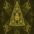 thumbnail image 1 of Ahgly Company Machine Washable Indoor Square Transitional Dark Yellow Green Area Rugs, 6' Square, 1 of 7