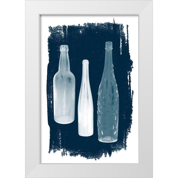 Murdock, Ramona 13x18 White Modern Wood Framed Museum Art Print Titled - Three on Navy
