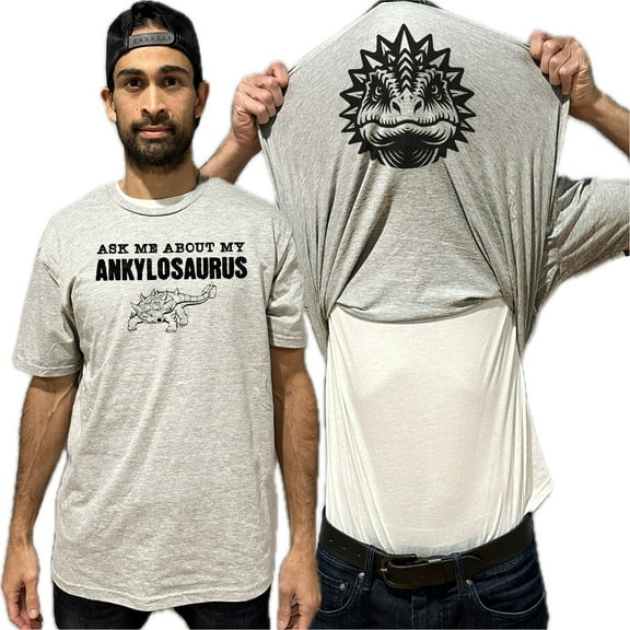 Ask Me About My Ankylosaurus Flip Shirt - Funny Dinosaur T-Shirt Flip Tee