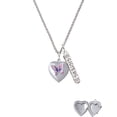 thumbnail image 2 of Delight Jewelry Silvertone Pink & Purple Butterfly Locket Silvertone Sisters Best Friends Forever Bar Charm Necklace, 23", 2 of 4