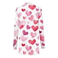 thumbnail image 4 of Valentines Heart Cardigan for Women Lightweight Open Front Sweater Tops Long Sleeve Holiday Casual Shirt, 4 of 4