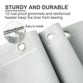 thumbnail image 3 of AmazerBath Shower Curtain Liner, 72x72 Grey Shower Curtain Liner, Cute Plastic Shower Curtain Liner, Lightweight PEVA Waterproof Gray Shower Curtains for Bathroom with Magnets and 12 Grommet Holes, 3 of 8