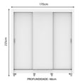 thumbnail image 3 of Ropero Closet Madesa Lyon 3 Puertas Corredizas con Pies Madesa 215 cm alto x 170 cm ancho x 46 cm fondo, 3 of 5