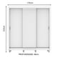 thumbnail image 3 of Ropero Closet Madesa Lyon 3 Puertas Corredizas con Pies Madesa 215 cm alto x 170 cm ancho x 46 cm fondo, 3 of 5