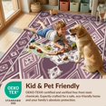 thumbnail image 4 of Design&I 2'x3' Washable Doormat Ultra-Thin & Non-Slip Skid-Resistant Purple Decorative Para Artwork Crisp Details Bedside Alfombras for Entryway, Indoor, 4 of 7