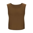 thumbnail image 6 of Pima Cotton Large Armhole Tank Tops for Women - Workout Sport Athletic Yoga Running Gym Loose Crop Sleeveless Shirts, 6 of 8