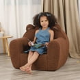 thumbnail image 1 of MOMCAYWEX Cómoda silla para niños pequeños con osito de peluche Sherpa, sofá para niños con respaldo alto, silla de lectura para niños y niñas, color marrón, 1 of 1