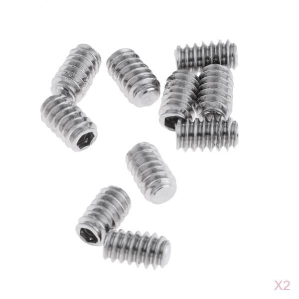 20 Piezas De Tornillos De Sujeción Inoxidables Y Anticorrosión Fácil Y Conveniente De utilizar Perfecto Accesorio De Tablas De Surf Zulema Tornillos sin cabeza para tablas de surf