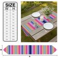 thumbnail image 3 of Purple Pink Stripe Table Runner Linen Burlap Table Runner 70 Inches Long Abstract Modern Geometric Lines Dresser Scarves for Kitchen Island Coffee Dining Room Party Wedding Holiday Decoration 13"x70", 3 of 8