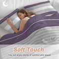 thumbnail image 5 of Purple Grey Stripe Bedding 3 Piece Duvet Cover Set Twin Size, Modern Art Horizontal Striped Soft Microfiber Comforter Cover with Zipper Closure & Pillowcases, Wrinkle & FadeResistant Quilt Cover, 5 of 9