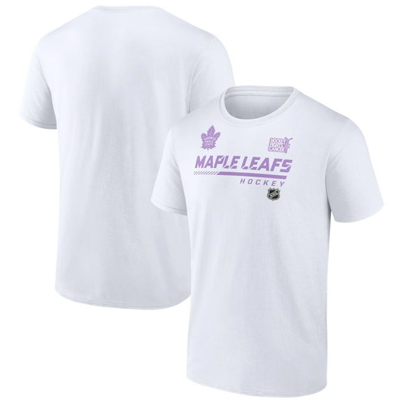 Men's White Toronto Maple Leafs NHL Hockey Fights Cancer T-Shirt