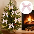 thumbnail image 4 of Christmas Tree Ornaments 50-Piece Magic Wand Set With Pre-Tied Satin Ribbon Bows In Red Green Gold White, 4 of 6