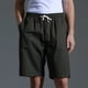 thumbnail image 4 of pstuiky Pantalones cortos de entrenamiento para hombre, Pantalones cortos casuales de algodón con cordón y cintura elástica para hombre Pantalones cortos deportivos para hombre, 4 of 5