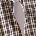 thumbnail image 2 of Camisas de los Hombres de Manga Larga Casual Botón de Comprobación Bolsillo Solapa Camisa de Moda, Poliéster Cuadrado, 2 of 6