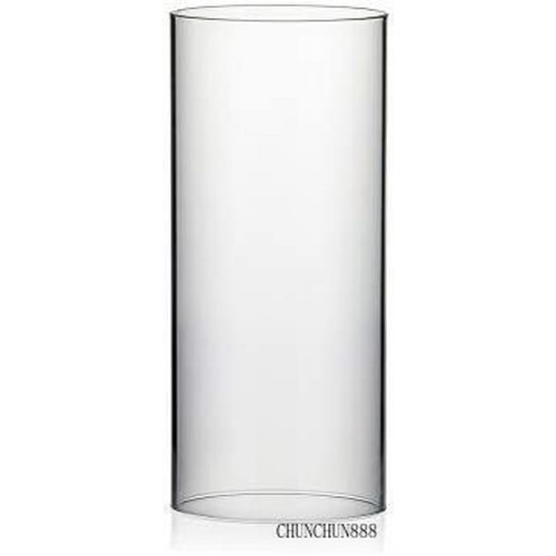 Hurricane Candle Holder Sleeve, Wide 6", Height 14", Clear Glass