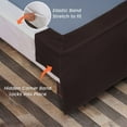 thumbnail image 3 of HNB Store Magic Bed Skirt 12" in Drop Split Corners Microfiber Pleated (Short-Queen-Chocolate), 3 of 6