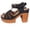Black, variant on KEGIRLOM Women's Fashionable Casual Summer Solid Color Fish Mouth Head Style High Heels Sandals Brown 7