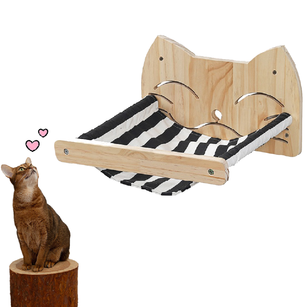 Cat Wall Mounted Climbing Step, Pine Solid Wood DIY Cat Climbing Frame