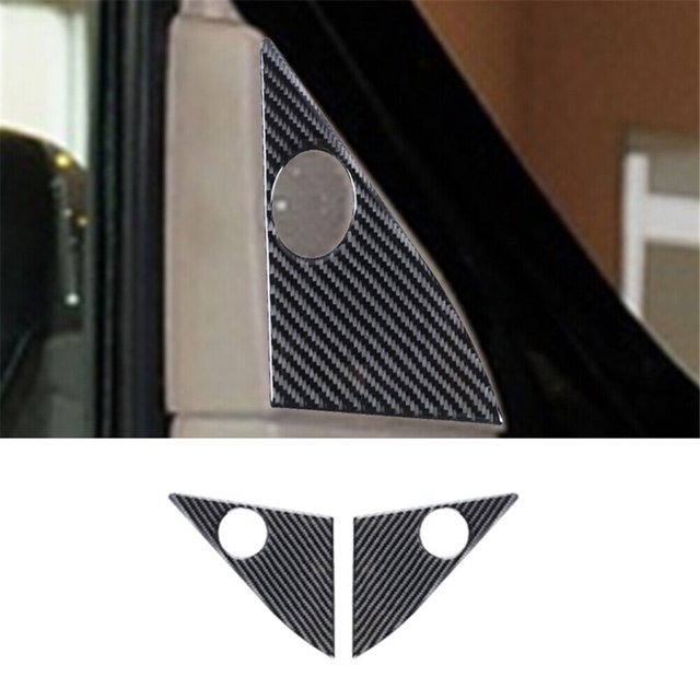 2x for Lincoln Navigator 2007-14 Carbon Fiber Interior Tweeter Cover Trim Black
