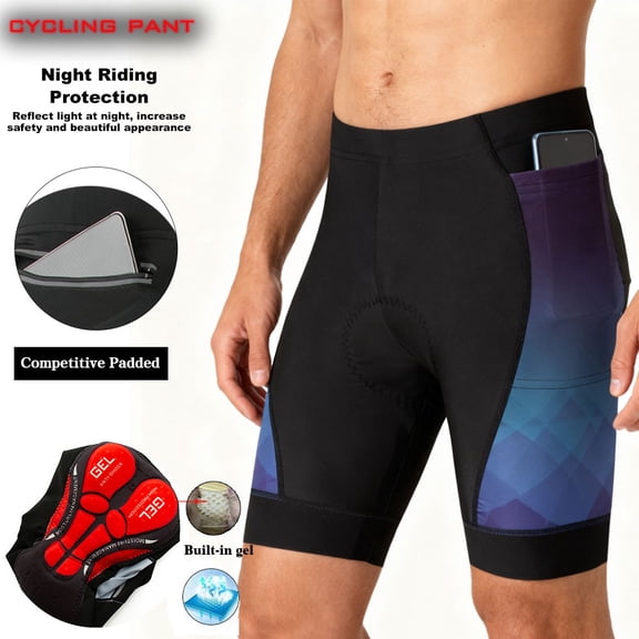 Men's Cycling Shorts Padded Bicycle Riding Pants Bike Biking Clothes Cycle Wear Tights