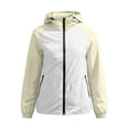 thumbnail image 6 of Light Rain Jacket For Women Color-Block Casual Hooded Zip-Up Long-Sleeve Jacket Water-Repellent Windproof Water Repellent Coat for Travel & More S-2XL, 6 of 9