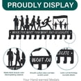 thumbnail image 3 of Running Medal Holder Medal Hanger Display Metal Hanger Rack with Hooks Office Workers Crossing The Finish Line Metal Hanging Decor Wall Mount Ribbon Display Holder Rack Colorful, 3 of 7
