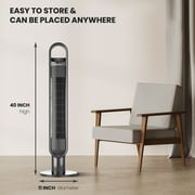MaxKare 40 Tower Fan, 75° Oscillating Quiet Cooling Bladeless Fan with 12H Timers, 3-Speed & 3-Mode, Black