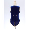 thumbnail image 4 of YiZYiF Boys Steampunk Medieval Velvet Tailcoat Victorian Gentleman Tuxedo Vest Sleeveless Jacket Royal Blue 6, 4 of 7