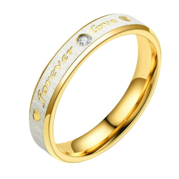 Xihbxyly Joyería de Acero Inoxidable, Anillo con Diseño de Cristal Brillante, Accesorio Unisex de Moda, Elegante Regalo de Compromiso para Pareja, Ideal para Fiestas, Banquetes y Un Estilo Llamativo.