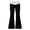 A-Black504, variant on DHFJKG Women's Flare Leggings Low Rise Fold-Over Stretch Bell Bottom Yoga Pants
