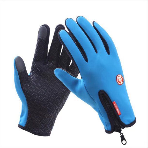 Guantes de esquí con cremallera, impermeables, a prueba de viento, antideslizantes, de moda