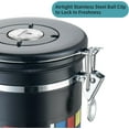 Stainless Steel Coffee Canister,22oz Kitchen Food Storage Container