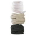 thumbnail image 5 of Sparsain 3 Pairs 160cm Pure Cotton Shoelaces, Simple Flat Canvas Shoelaces for Sports Shoes (White+Black+Beige), 5 of 6