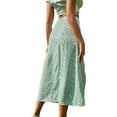 thumbnail image 4 of Women's Floral Print Midi Skirts Mid Waist Side Slit Casual Skirts, 4 of 8