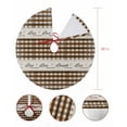 thumbnail image 7 of Brown Plaid Christmas Tree Skirt 36 Inches Large Christmas Skirt Tree, Farmhouse Buffalo Checkered Retro Tree Skirt Christmas Decorations for Fireplace Party Holidays Indoor Outdoor, 7 of 7