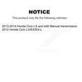 thumbnail image 2 of Transit Auto Front Rear Disc Brake Rotors and Semi-Metallic Pads Kit for Car Honda Civic K8S-101468, 2 of 11