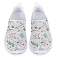 thumbnail image 4 of Cartoon Tooth Print Slip-on Shoes Breathable Dental Shoes Comfortable Flat Medical Nursing Shoes For Women Loafers, 4 of 8