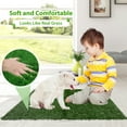 thumbnail image 4 of COZIWOW 2PCS 28''x18'' Puppy Potty Trainer Pads Artificial Grass Reusable Toilet, 4 of 9