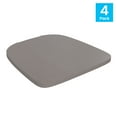 thumbnail image 2 of 4 Piece Polyresin Chair Seats, Gray, 2 of 4