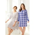 thumbnail image 6 of Dreams & Co. Plus Size Thermal Henley Nightgown, 6 of 6