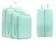 thumbnail image 2 of Set impermeable de 4 piezas para guardar bolsas de viaje - Organizadores de compresión de doble capa y doble capa de gran capacidad para equipaje, rosa, gris, azul y beige, 2 of 7