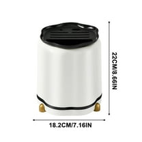 Rotating Knife Storage Block 360-Degree Spinning Knife Organizer Universal Knife Holder Kitchen Cutlery Stand Utensil Drainer Hygienic Cream Style