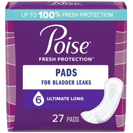 UPC 036000335934 product image for Poise Incontinence Pads for Women  6 Drop  Ultimate Absorbency  Long  27Ct | upcitemdb.com