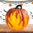 thumbnail image 2 of Linterna de calabaza para Halloween, funciona con pilas, Jack O Lantern, recuerdo de fiesta de calabaza iluminado con llama para decoración del hogar de Halloween, 2 of 5